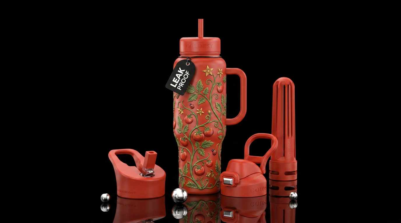 Tomato Garden water bottle design