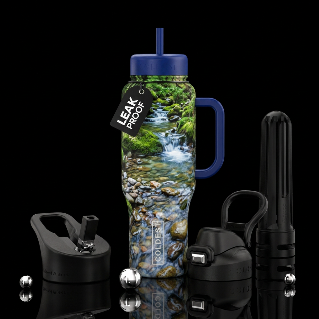 Babbling Brook water bottle design