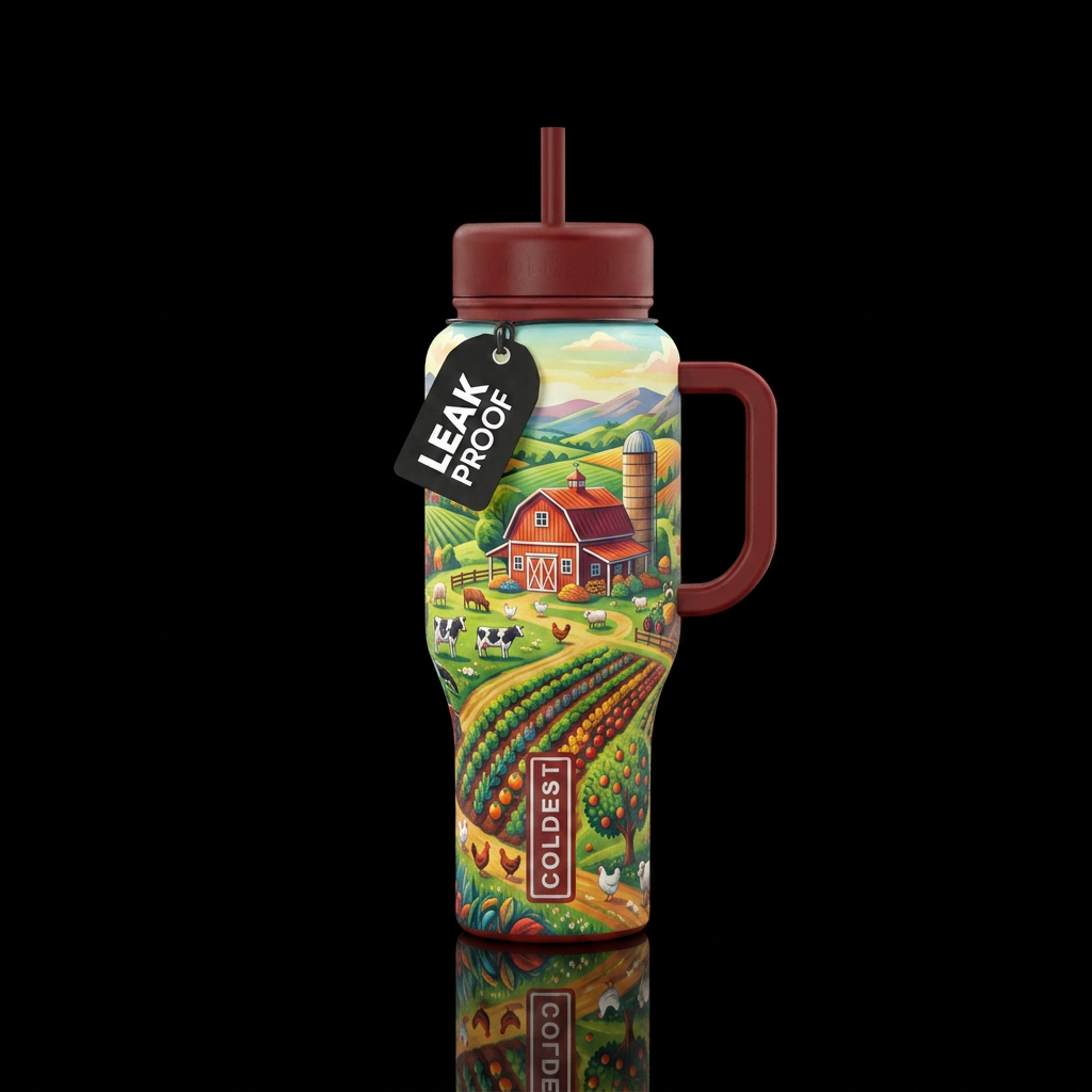 Farm Life water bottle design