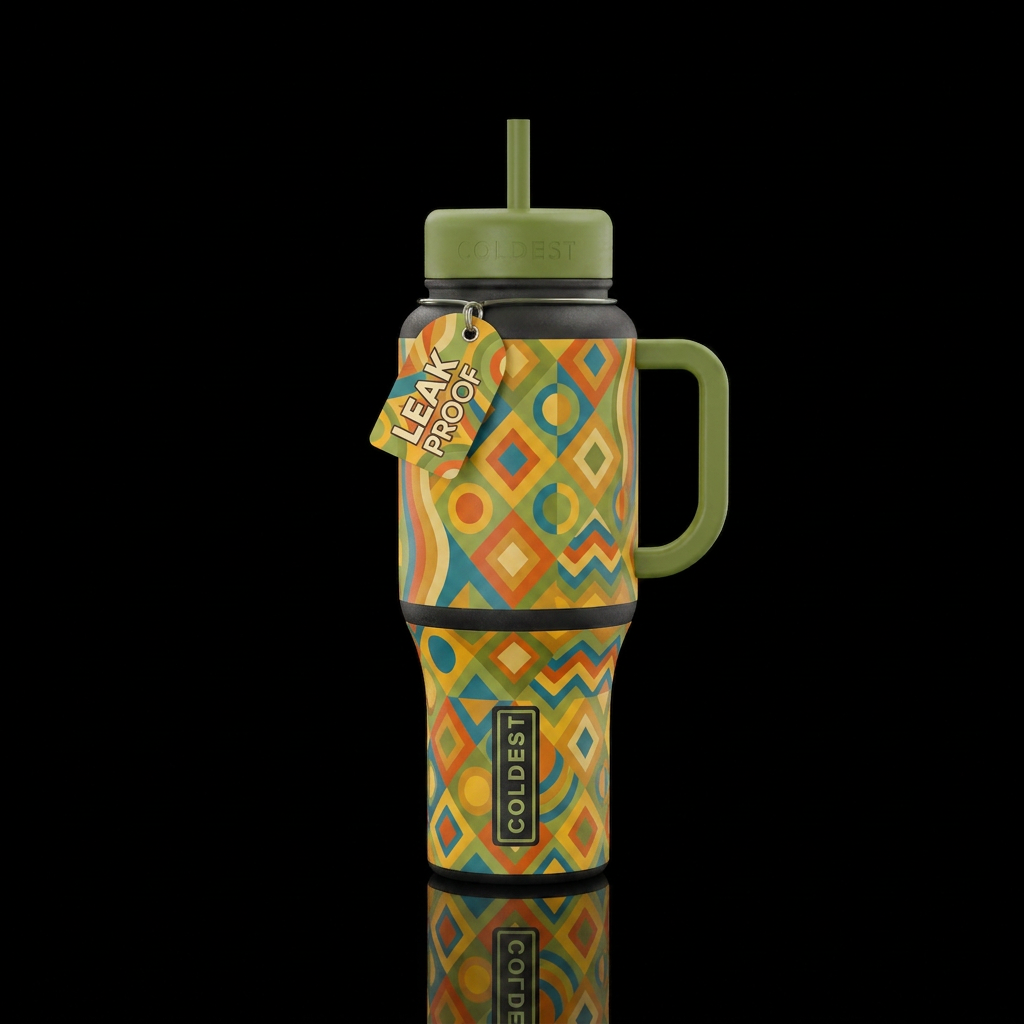 Retro water bottle design