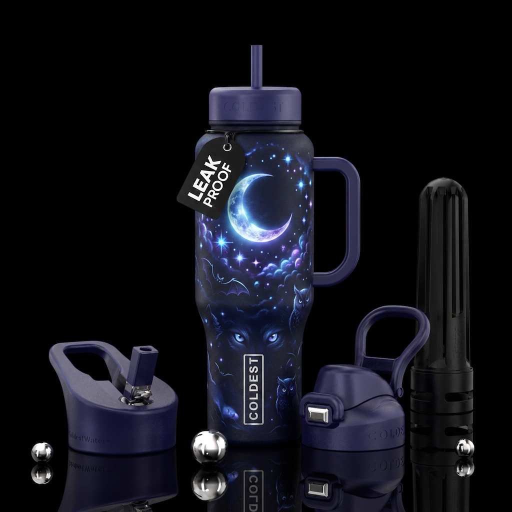 Eyes in the darkness water bottle design
