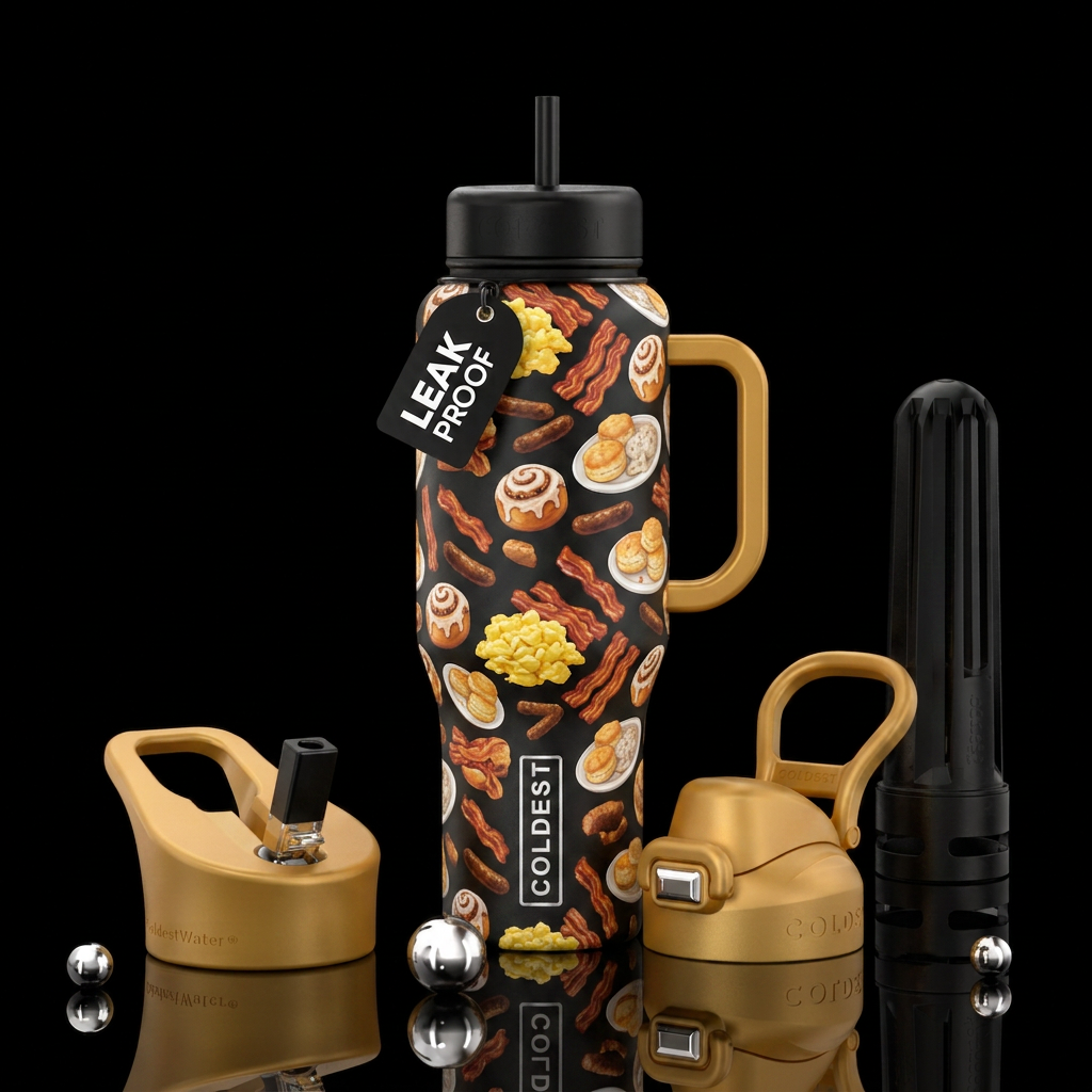 wheres the pancakes? water bottle design