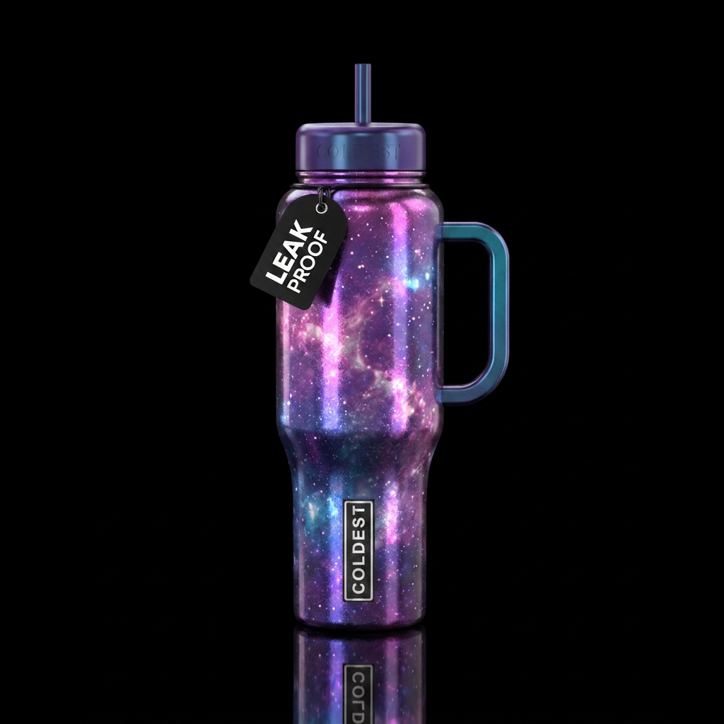 galaxy water bottle design