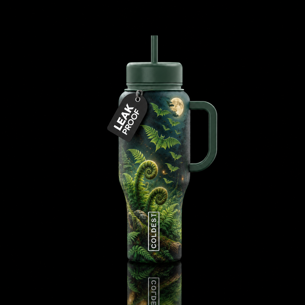 Ferns of the night water bottle design