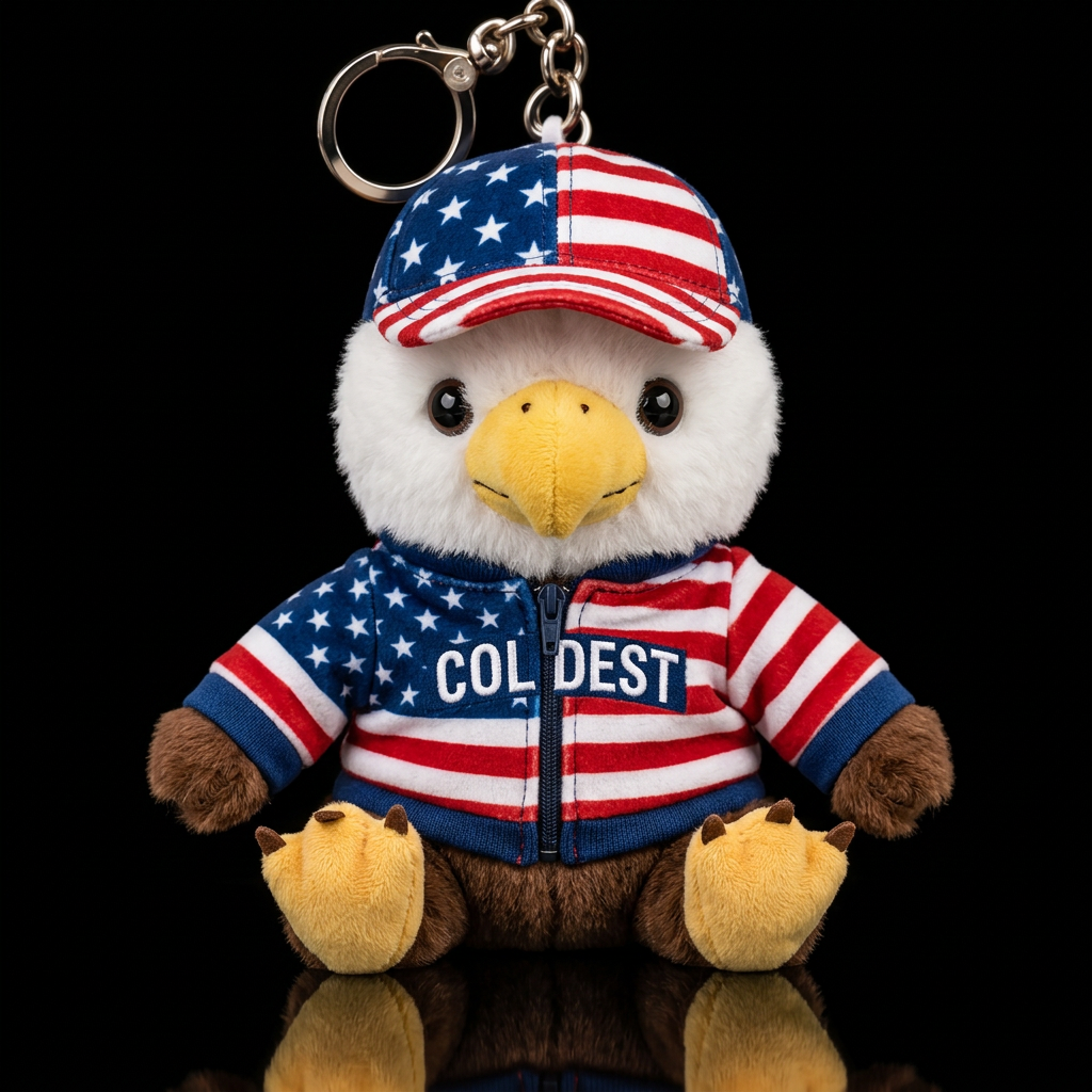 Benny the Bald Eagle water bottle design