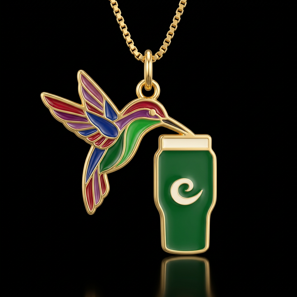 Hungry Hummingbird water bottle design