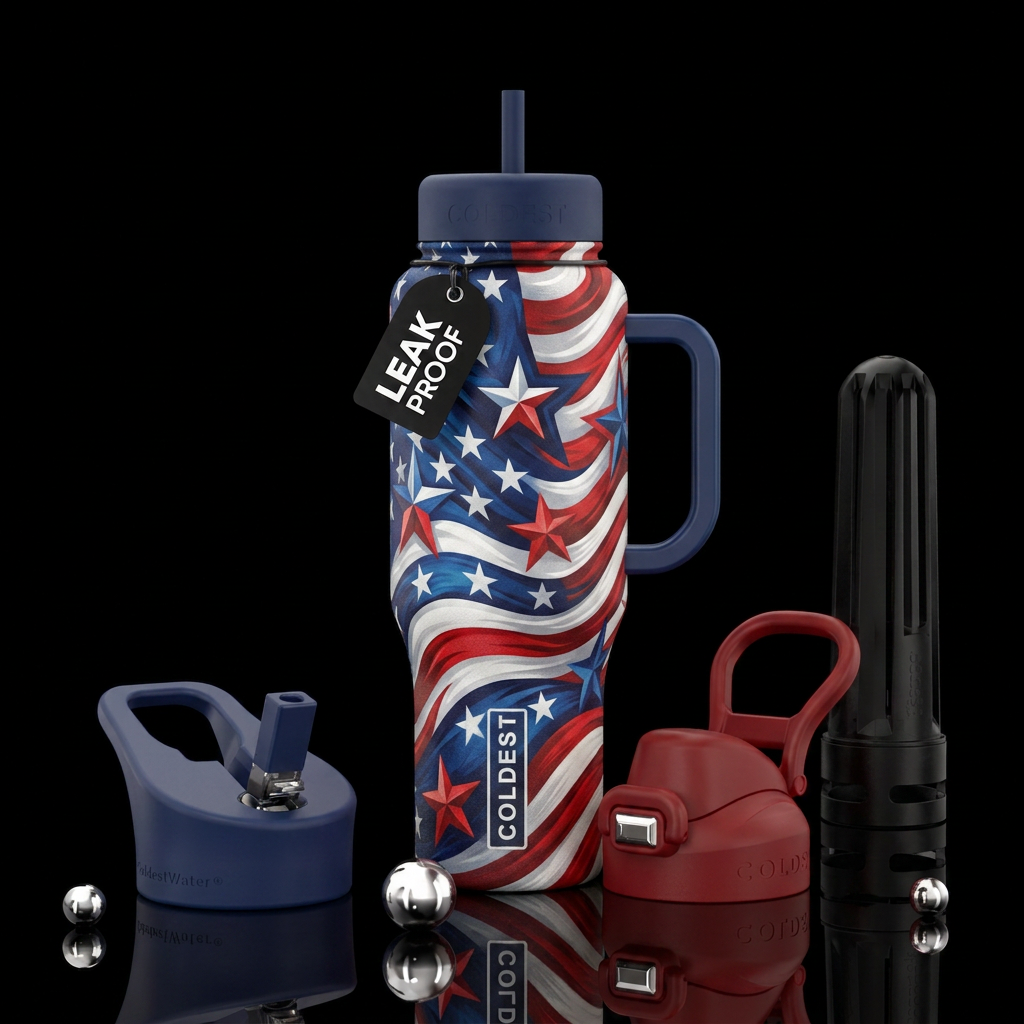 Patriotic water bottle design