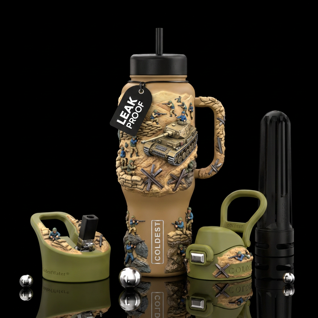 3d Army water bottle design