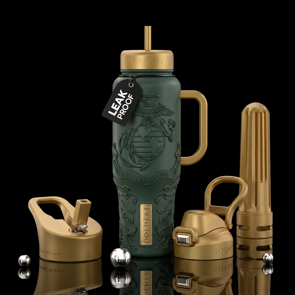 3d Marine Corp water bottle design