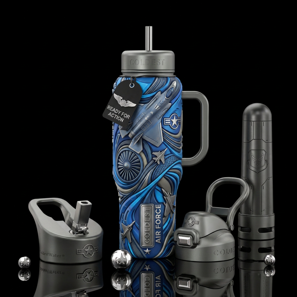 3d airforce water bottle design