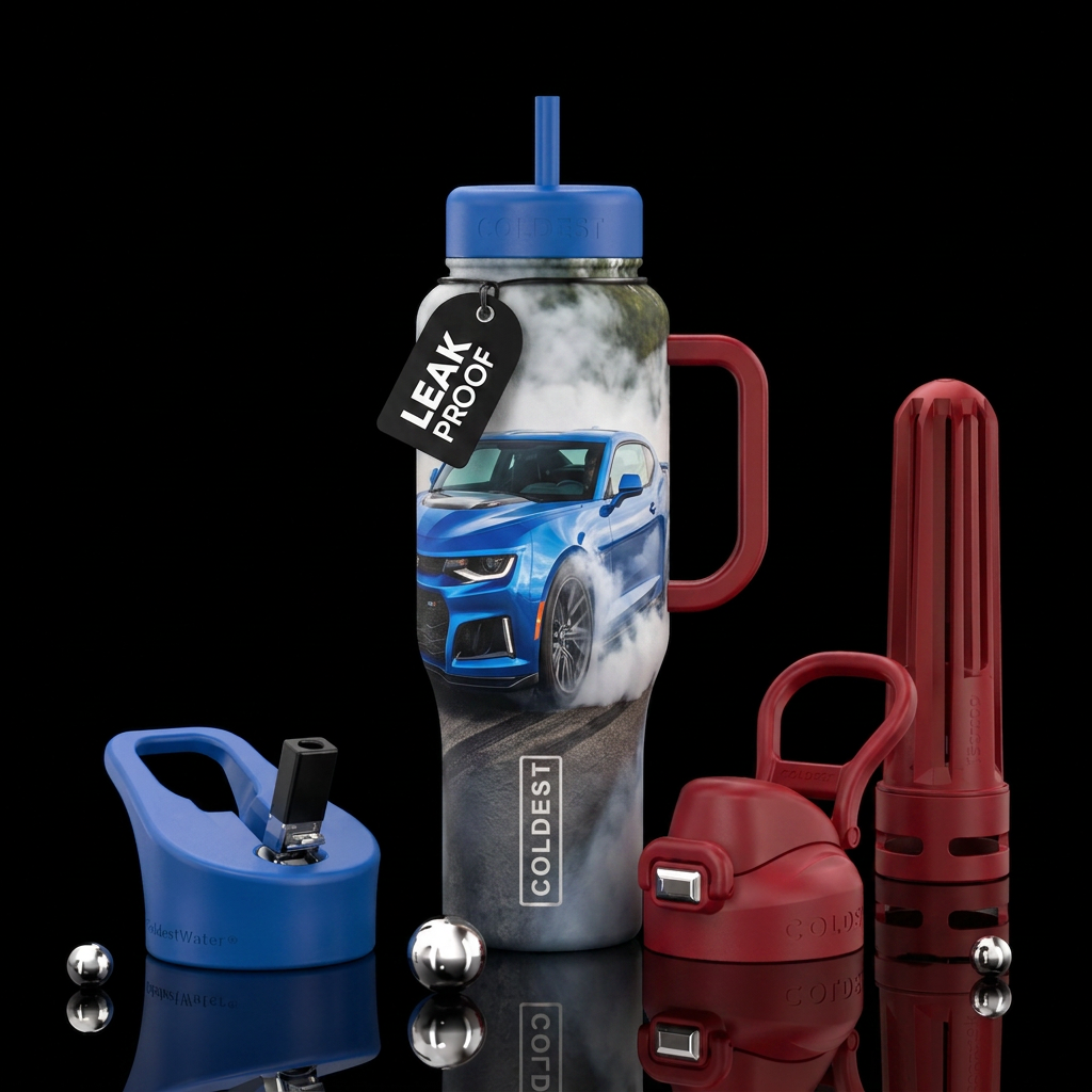 3d 2017 camaro doing burnout water bottle design