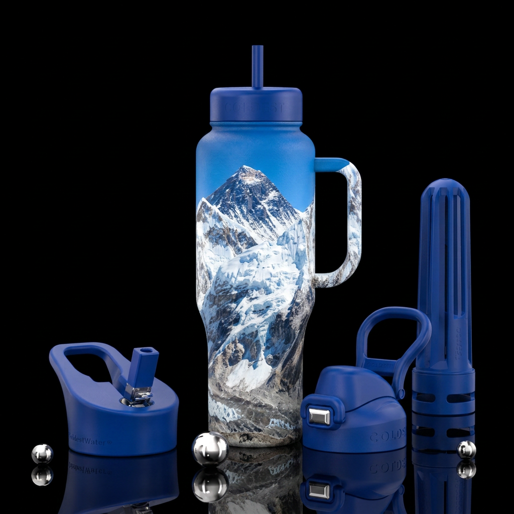 Mt Everest water bottle design