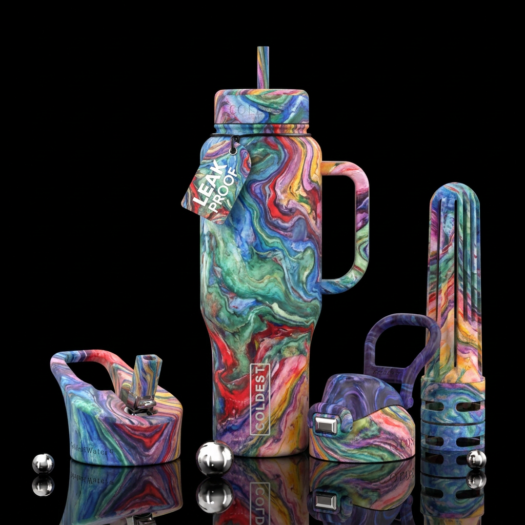 Blue, jade green, red, purple, yellow, orange, Pin... water bottle design
