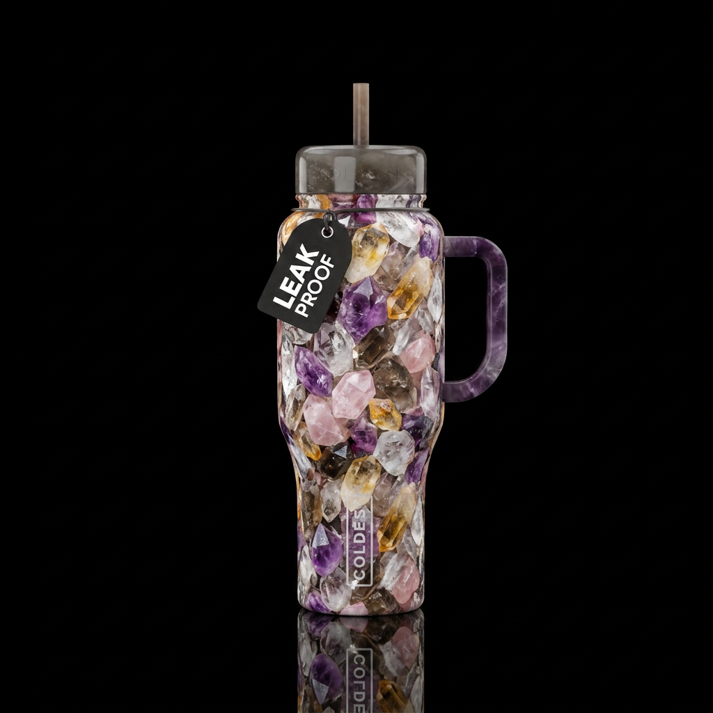 Quartz of all colors water bottle design
