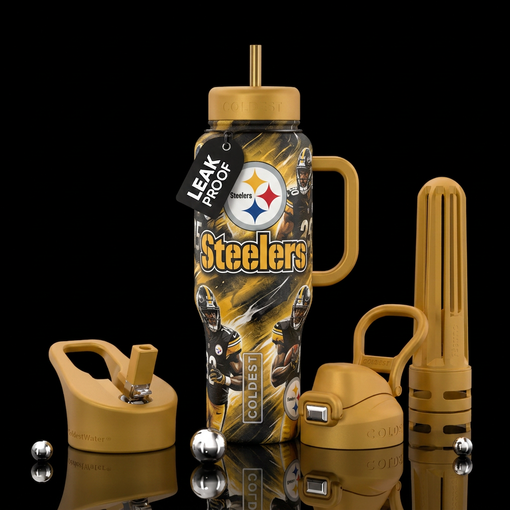Pittsburgh steelers water bottle design