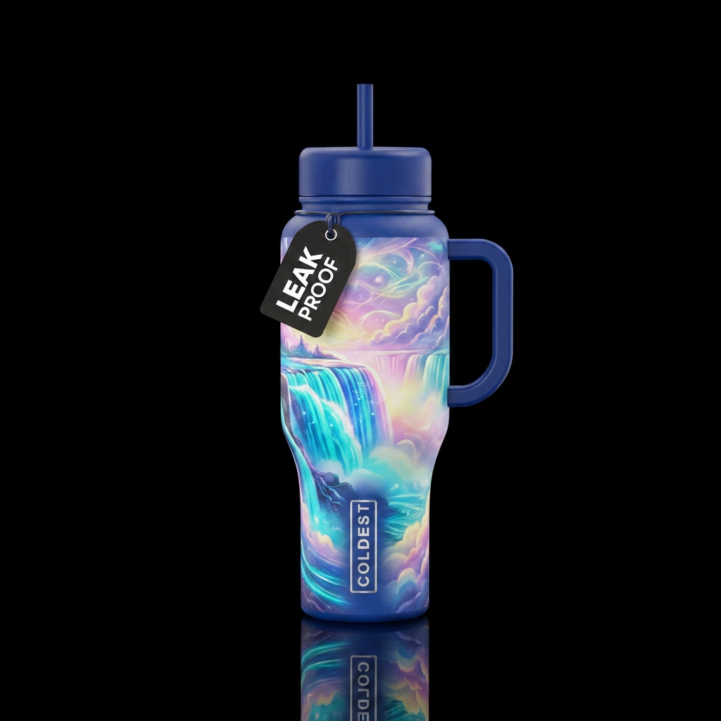 Niagra falls, dreamy water bottle design