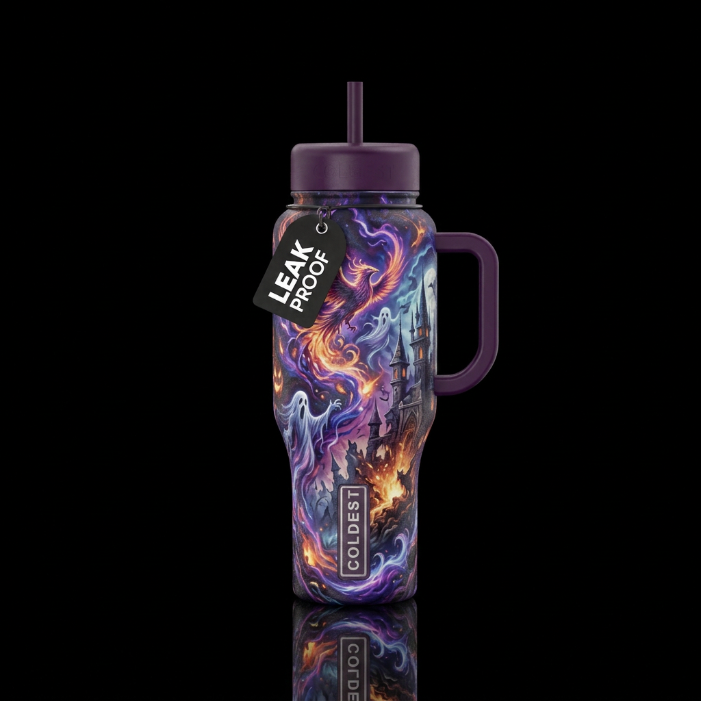 magical, explosive, luxurious, haunted, mythical,h... water bottle design