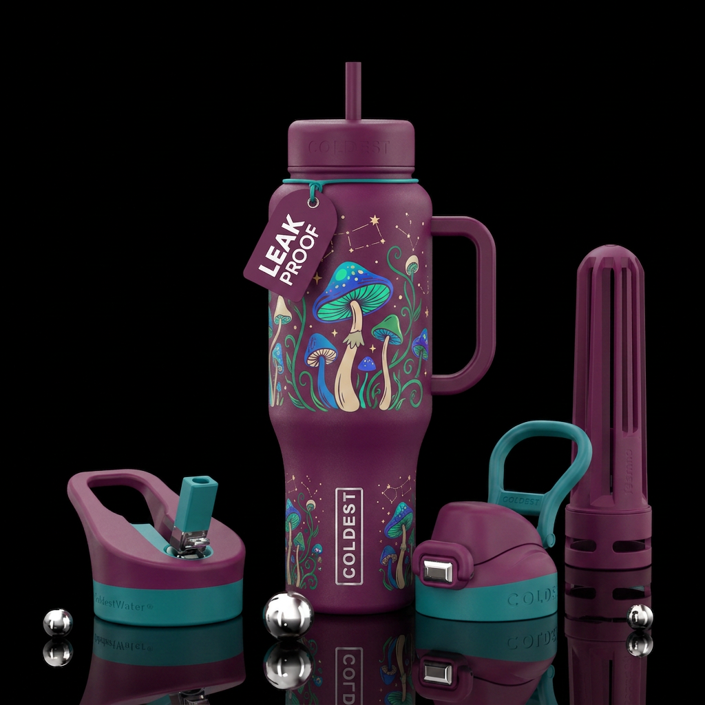 Whimsical water bottle design