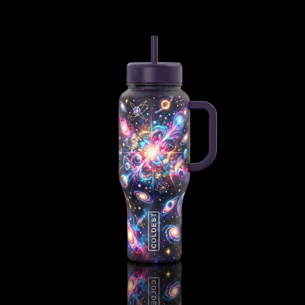 Whimsical magical Big Bang Theory Bottle glowie #2 water bottle design