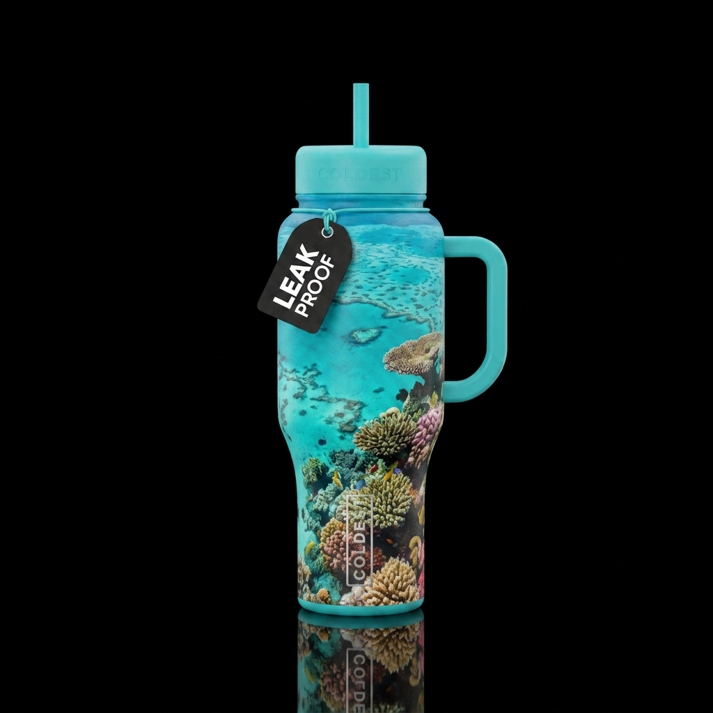 The Great Barrier Reef of Australia with the water... water bottle design