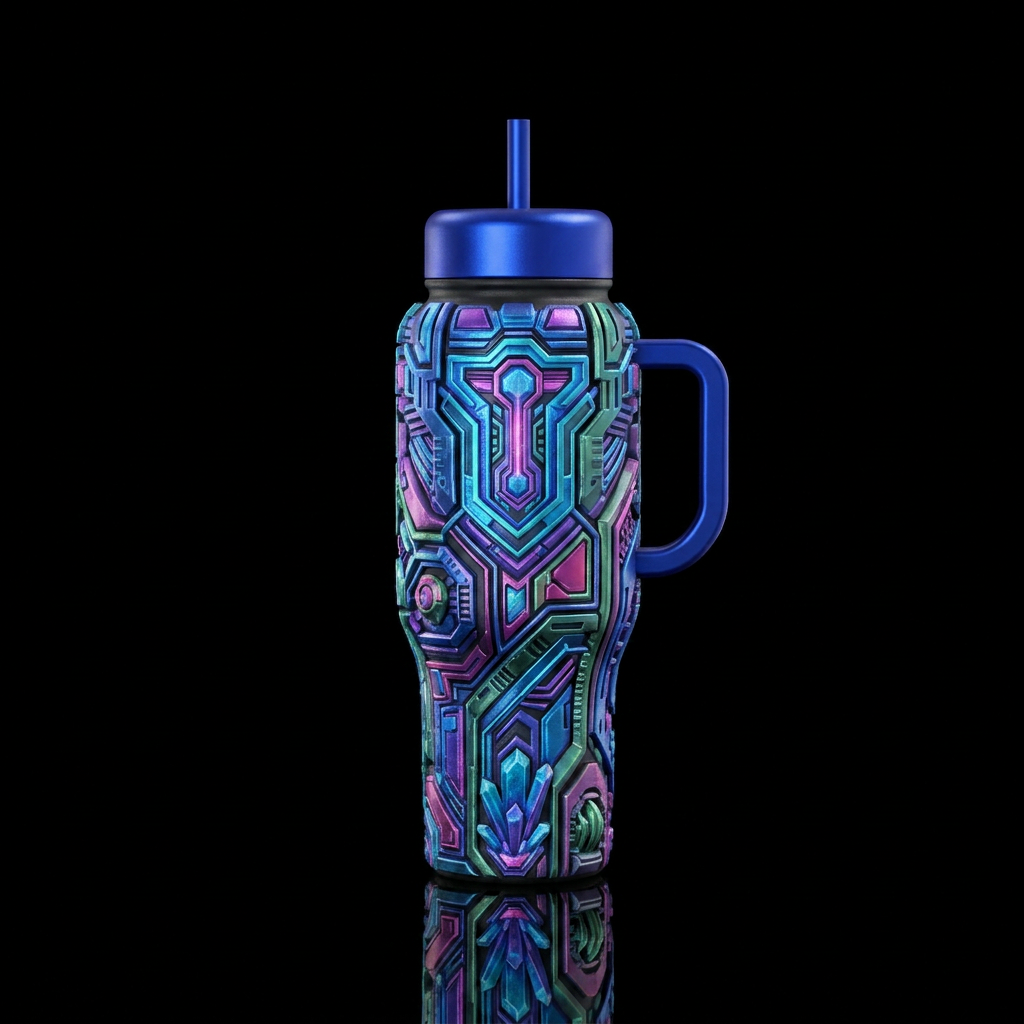 Design will look like 3-D from another dimension f... water bottle design