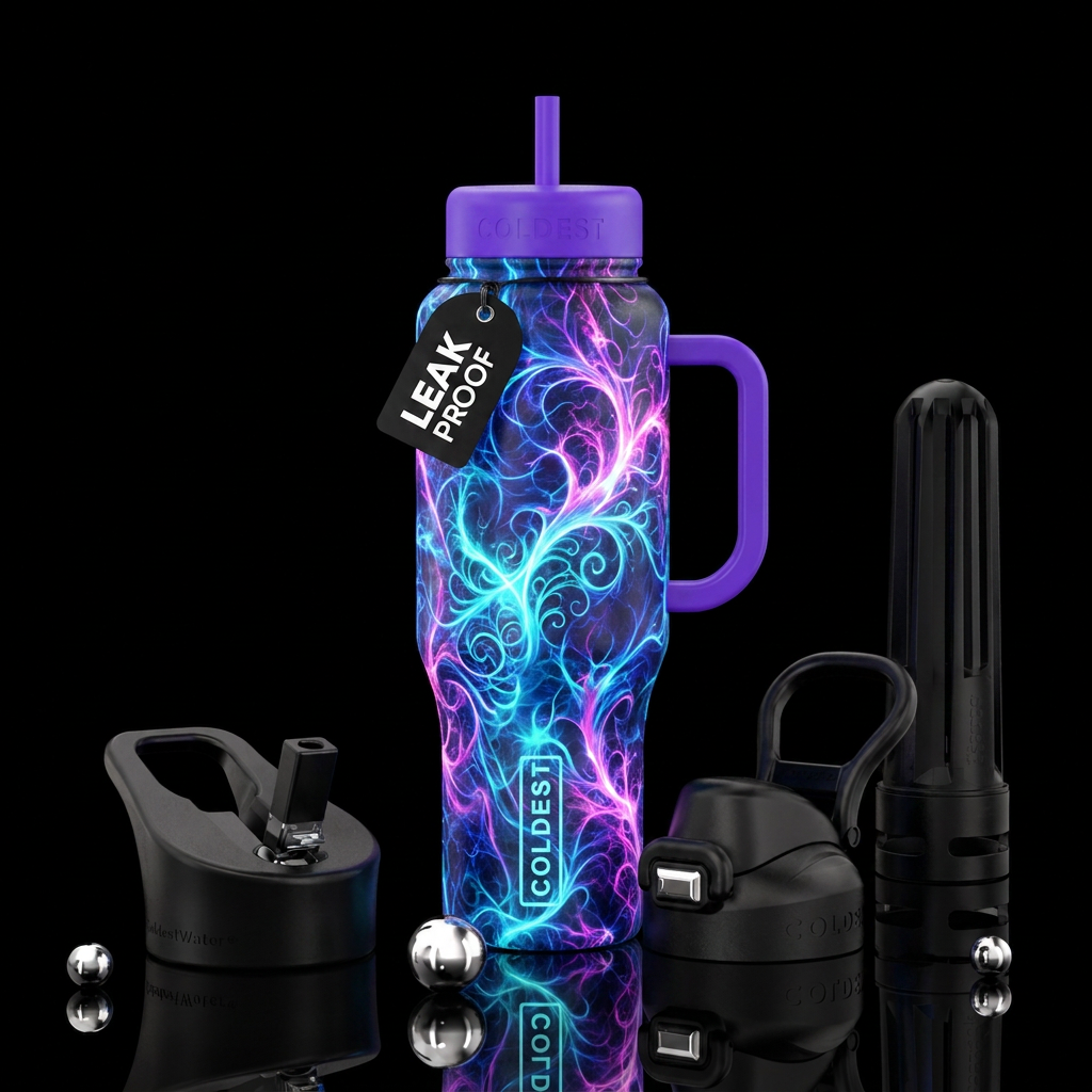 fantasy, electric, beautiul water bottle design
