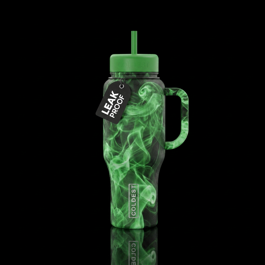 Green smoke water bottle design