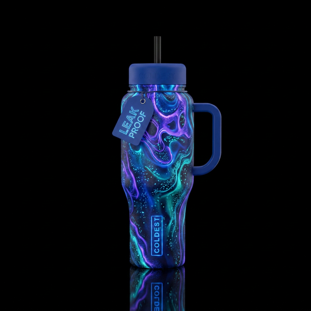 bioluminescent water bottle design