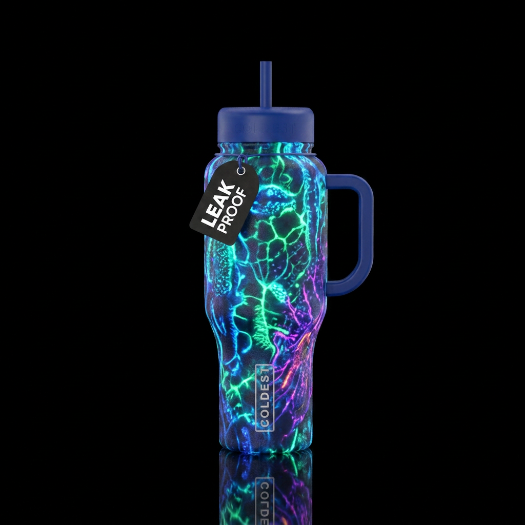 bioluminescent water bottle design