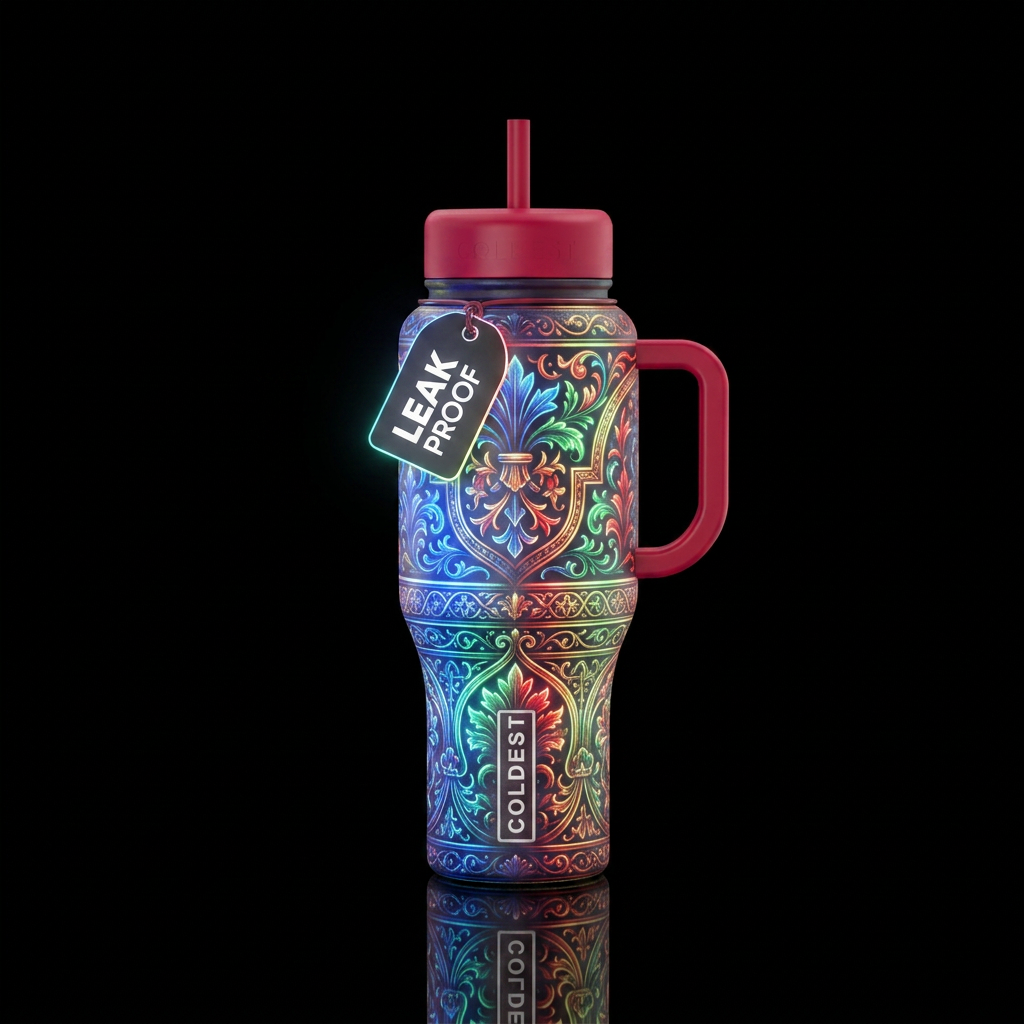 renaissance, glowie water bottle design