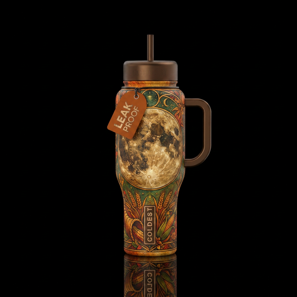 ancient, harvest moon, old water bottle design