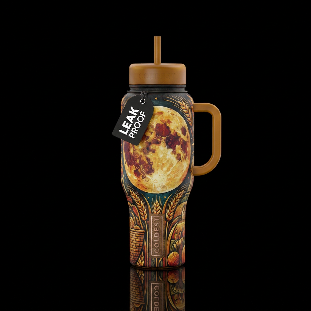 ancient, harvest moon, old water bottle design