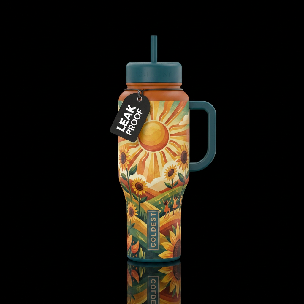solstice, summer water bottle design