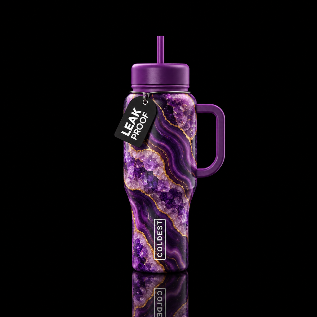 gemstone, spirals, seamless water bottle design