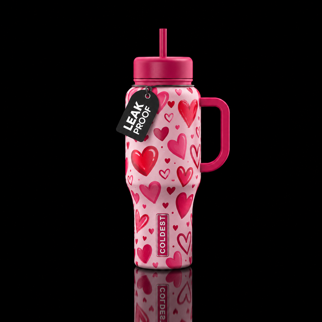 valentine's galore water bottle design