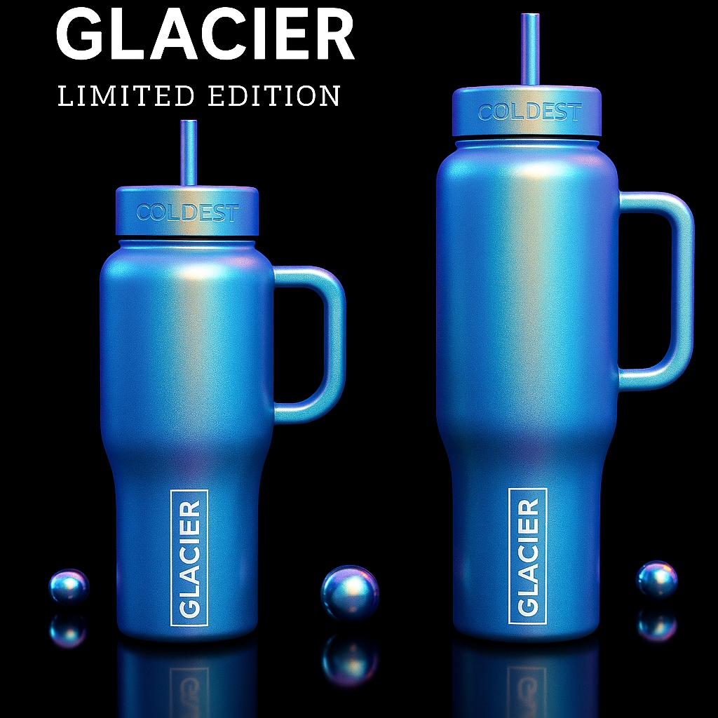 Coldie Blue water bottle design