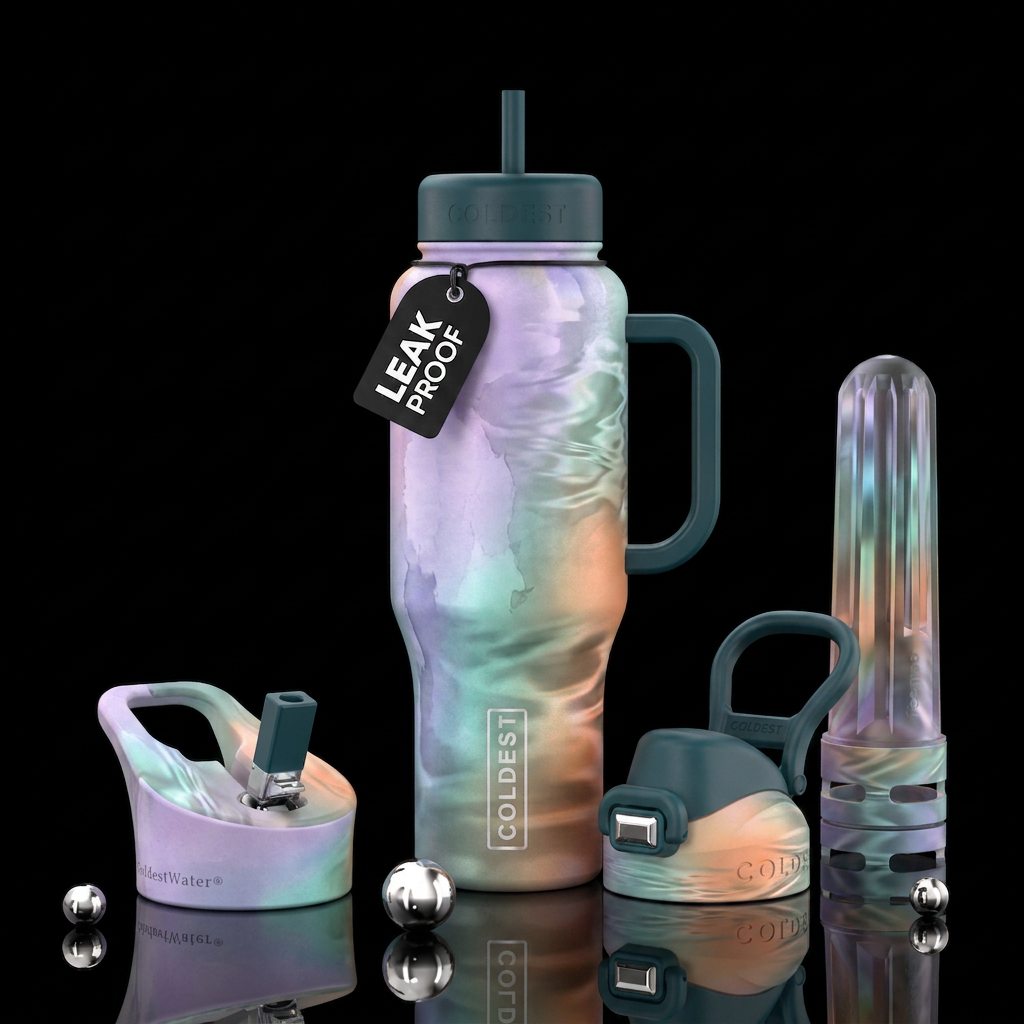 peaceful water bottle design