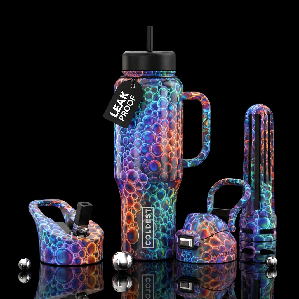 Bubbles water bottle design