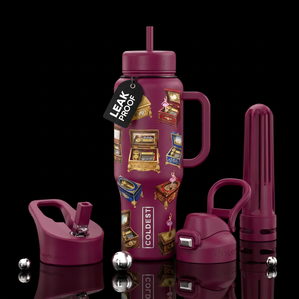 pictures of music boxes water bottle design