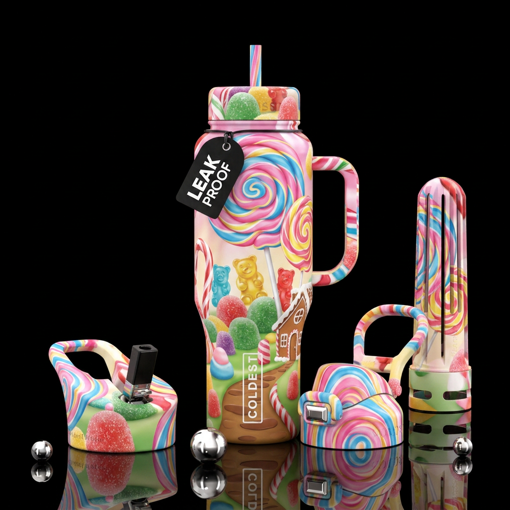 candy land water bottle design