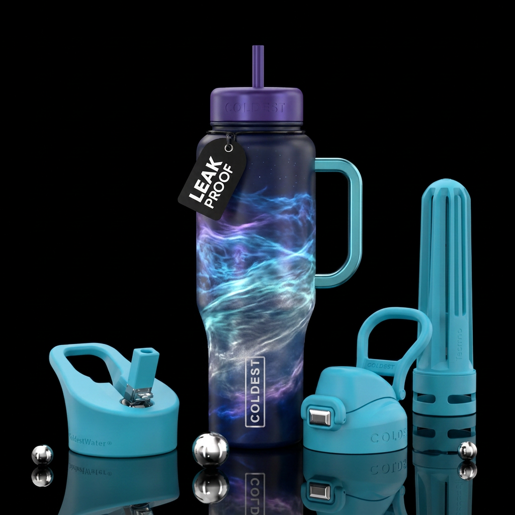 noctilucent clouds water bottle design