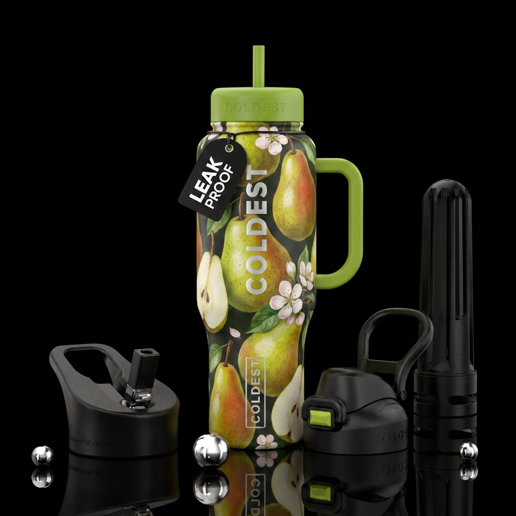 Pears water bottle design