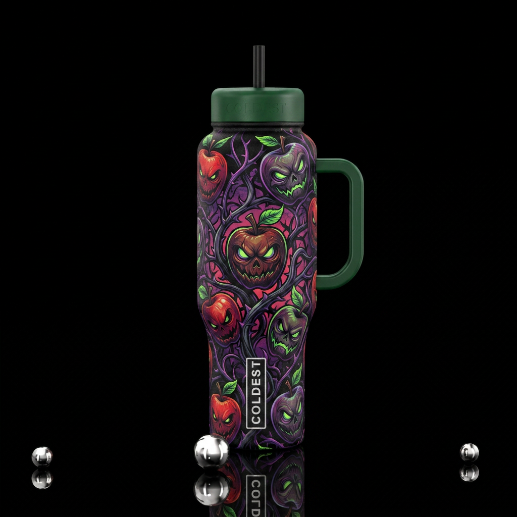 wicked apples water bottle design