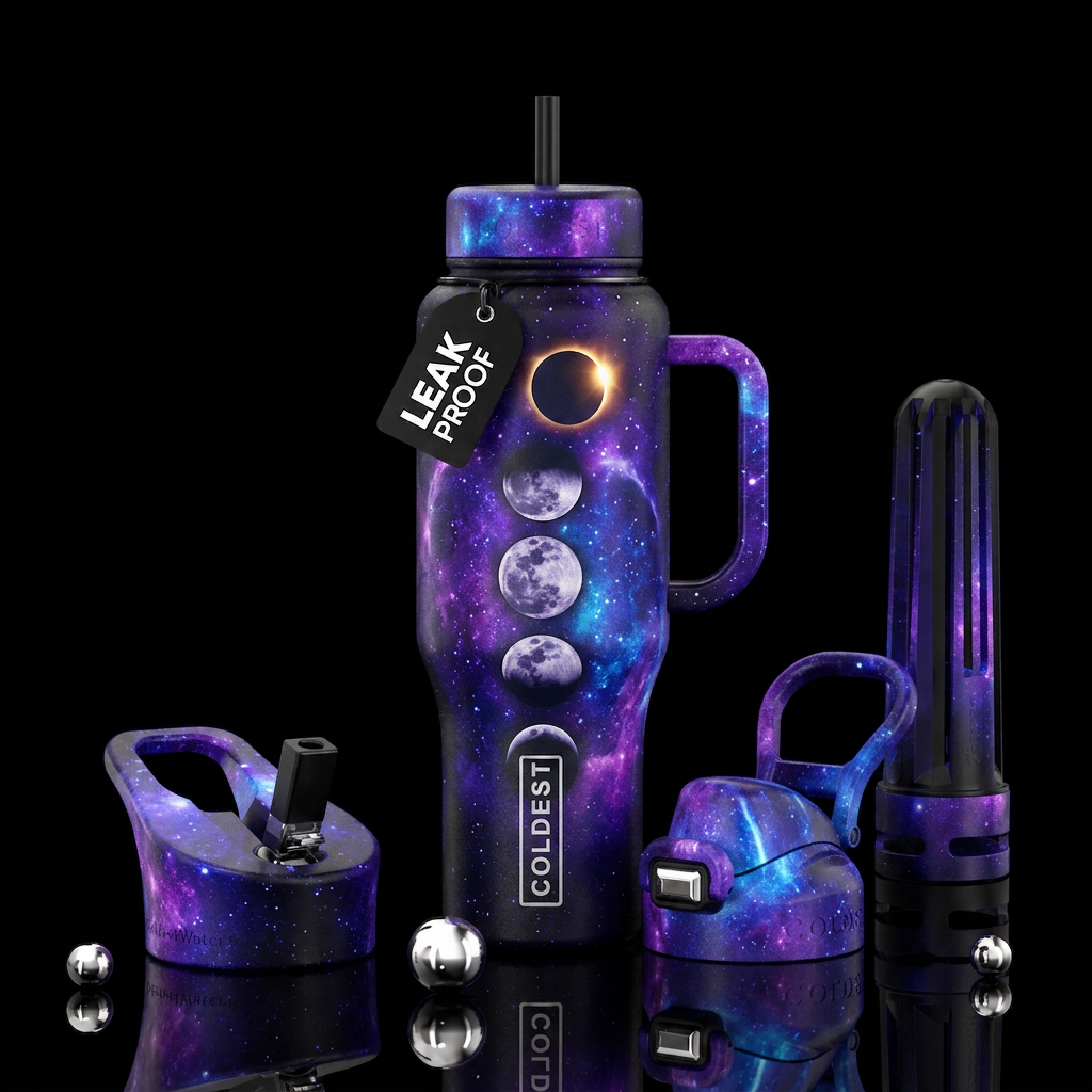 Luna eclipse water bottle design