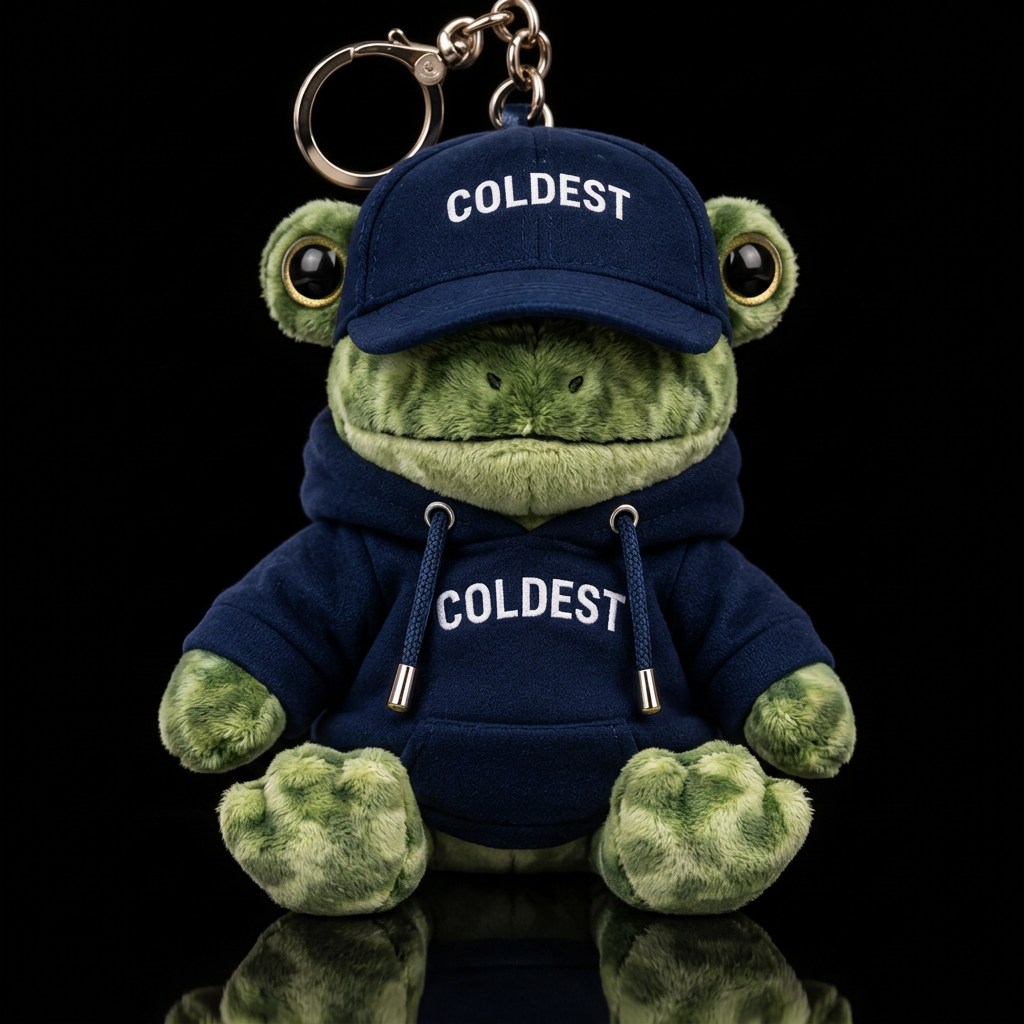 Billie the bull frog water bottle design