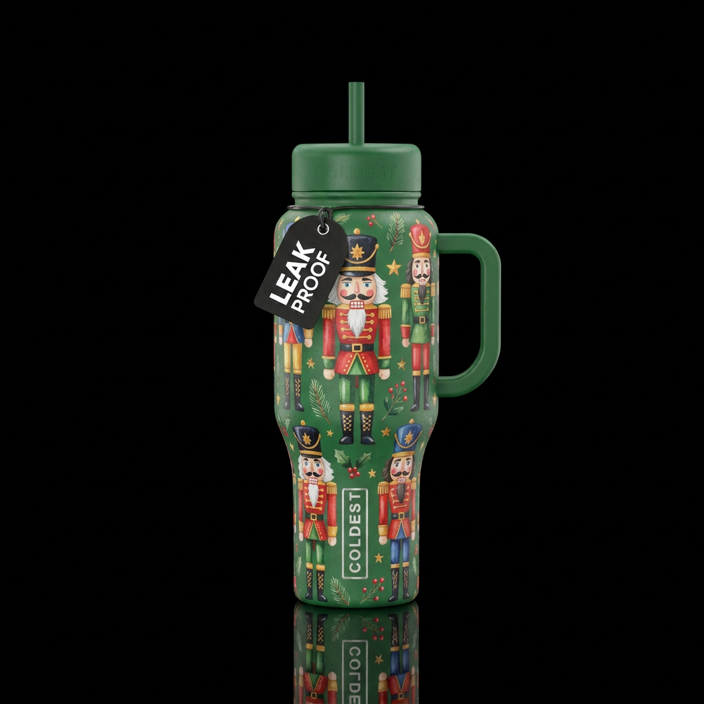 Christmas Nutcracker water bottle design