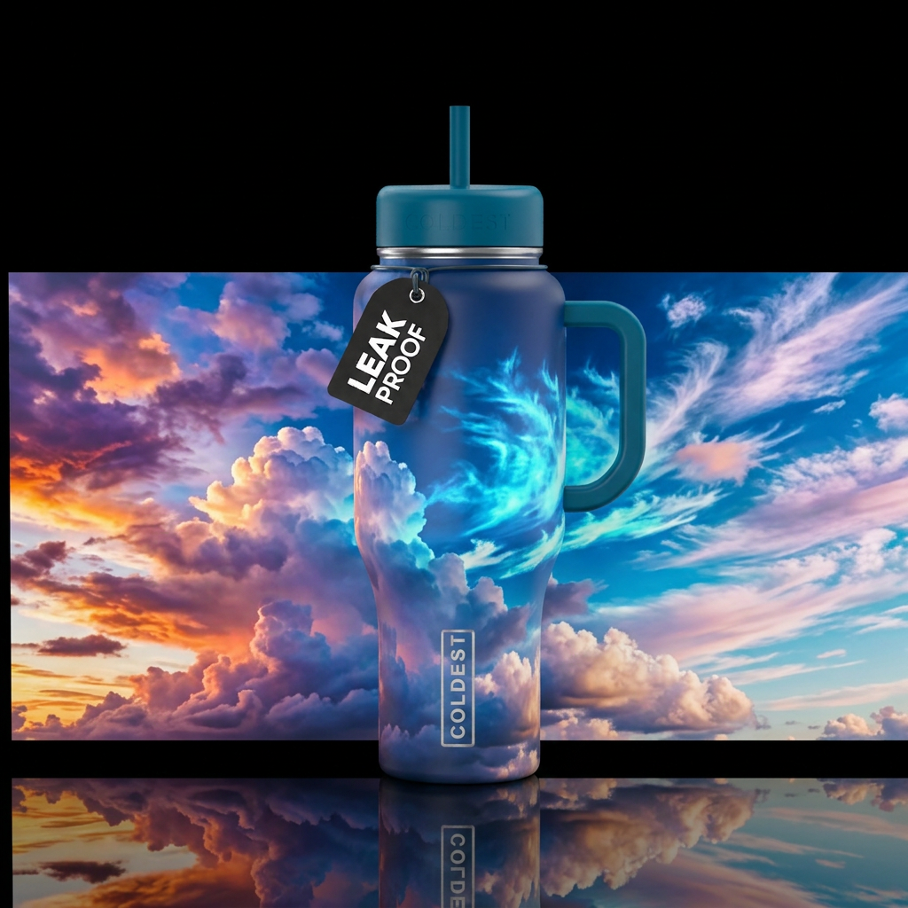 clouds pictures water bottle design