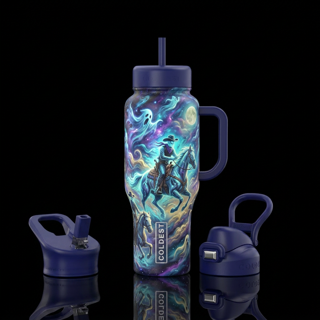 Ghost riders in the sky water bottle design