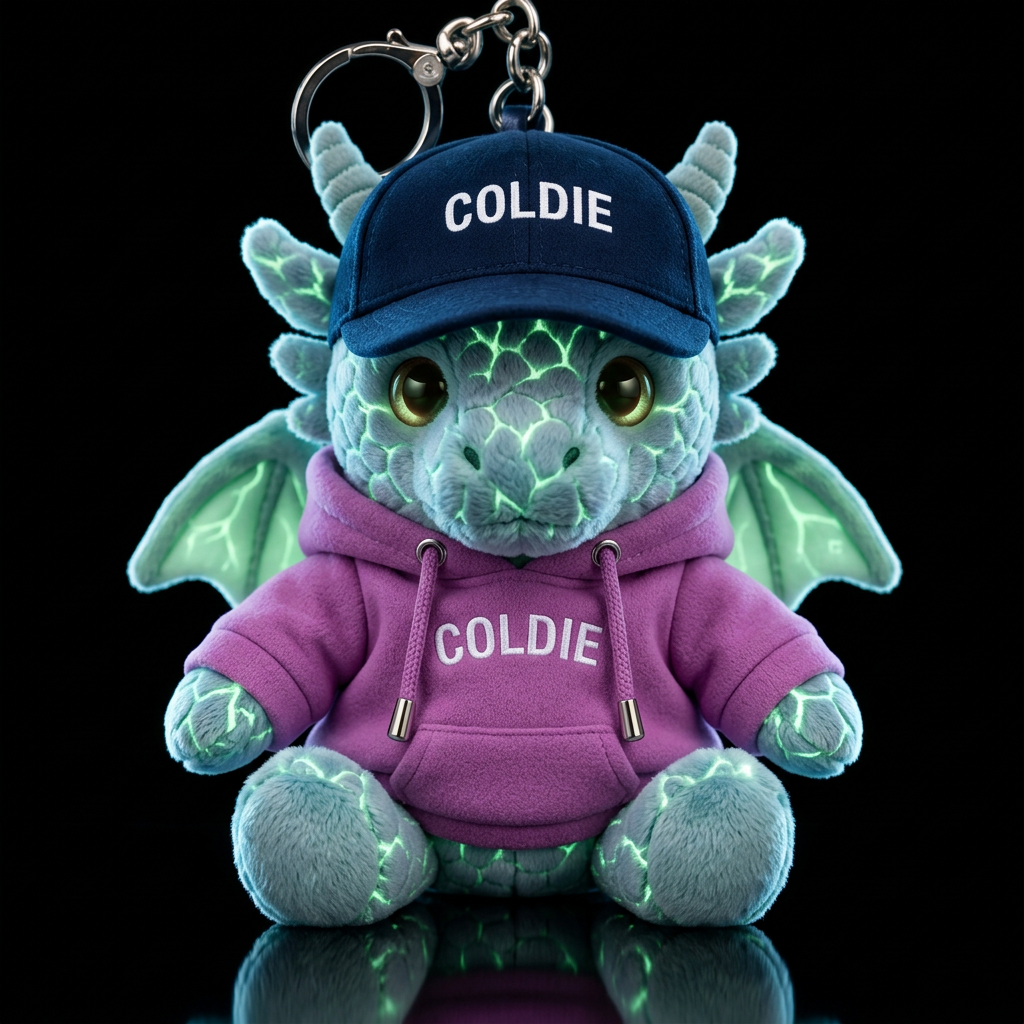 Glowie the Dragon water bottle design