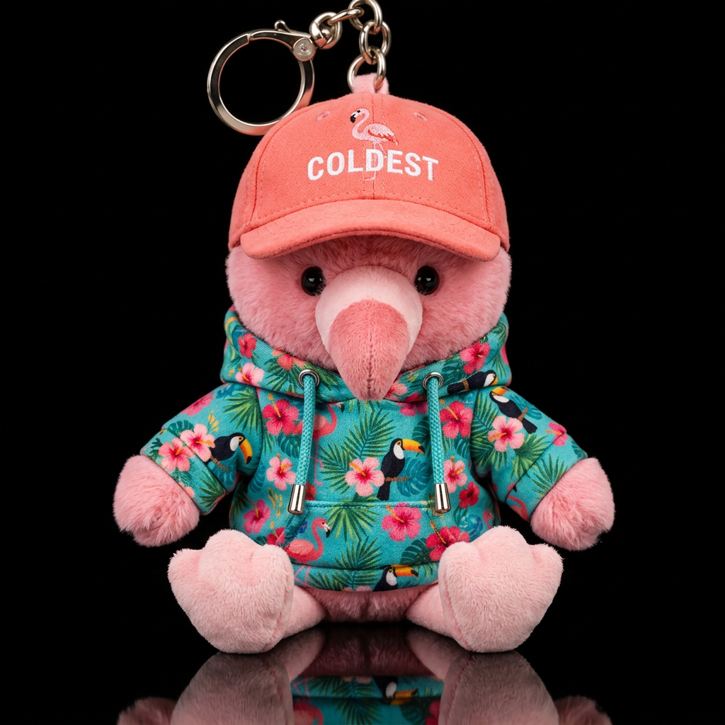 Pinky the Flamingo water bottle design